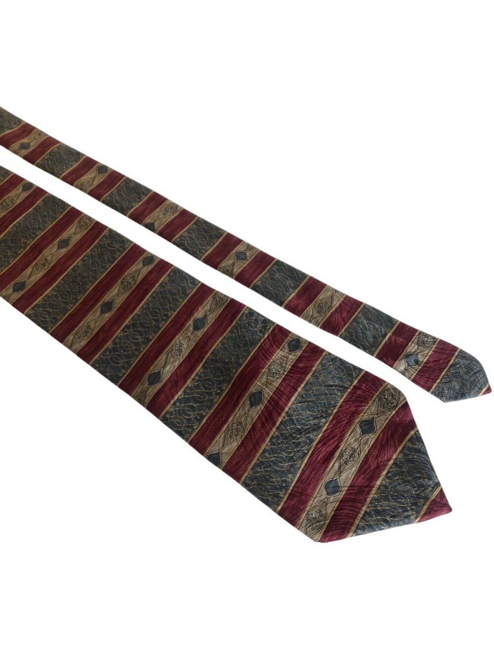 Stafford Executive Silk Striped Tie Red Blue Geometric Office Work Formal Gift